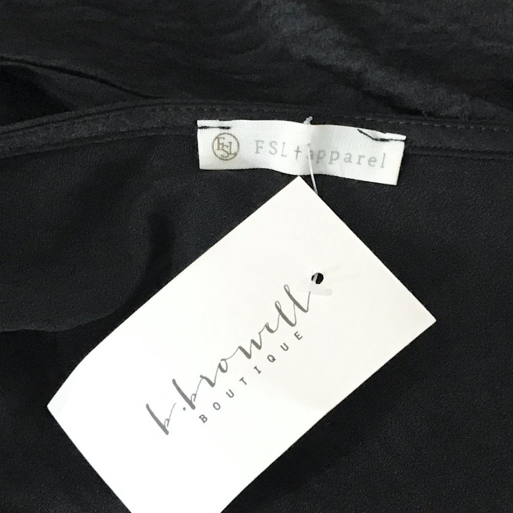 One Shoulder Top Black S - Picture 5 of 6